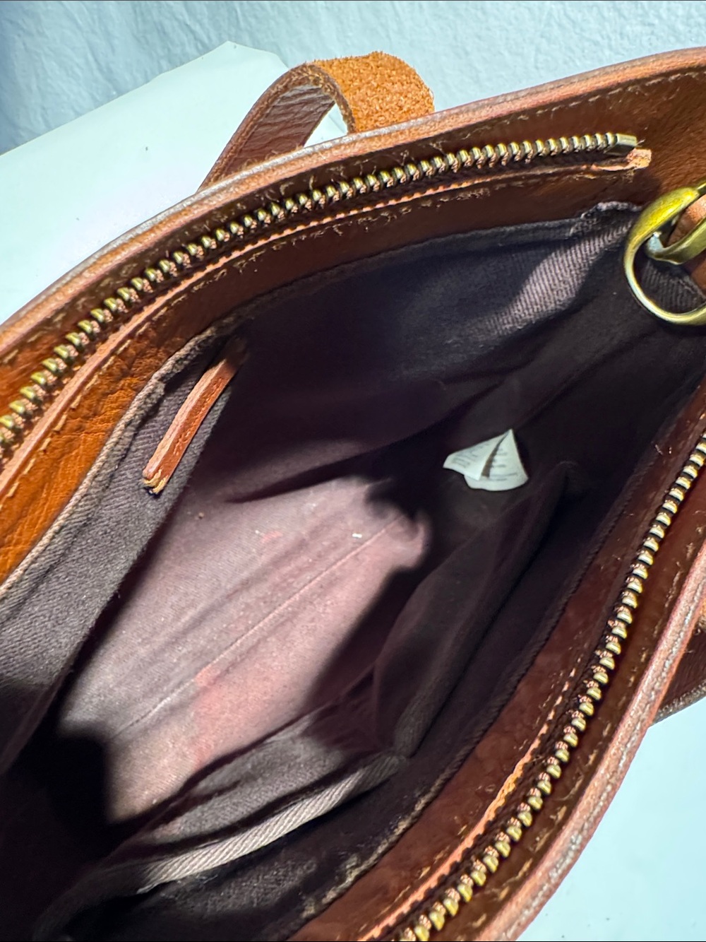 Madewell Cognac Leather Tote with Adjustable Strap - Picture 7 of 11
